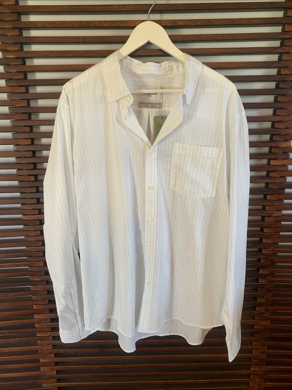 Goodfellow & Co White Stripe Button-Down Shirt